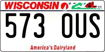 WI license plate 573OUS