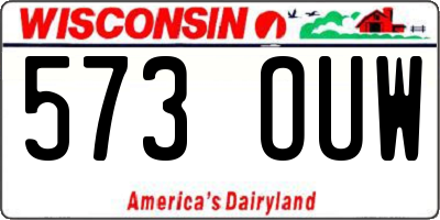 WI license plate 573OUW