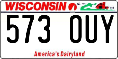 WI license plate 573OUY
