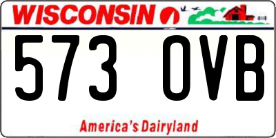 WI license plate 573OVB