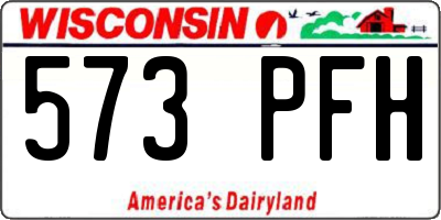 WI license plate 573PFH
