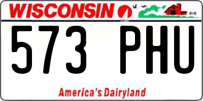 WI license plate 573PHU