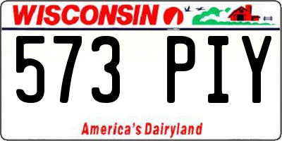 WI license plate 573PIY