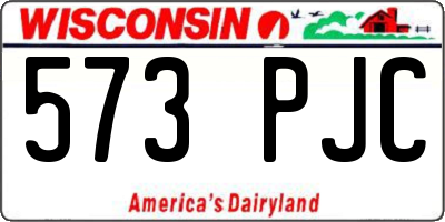 WI license plate 573PJC