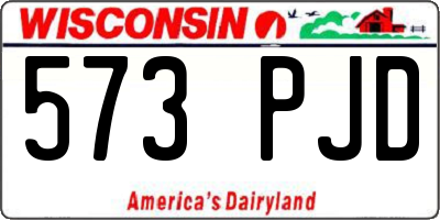 WI license plate 573PJD