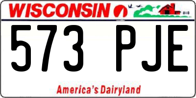 WI license plate 573PJE