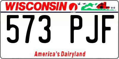 WI license plate 573PJF