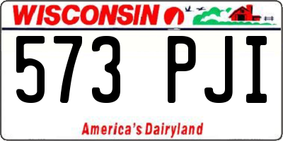 WI license plate 573PJI