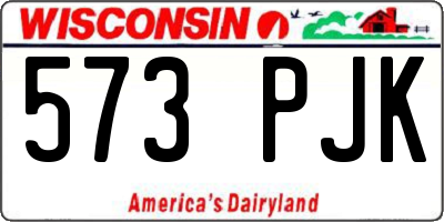 WI license plate 573PJK