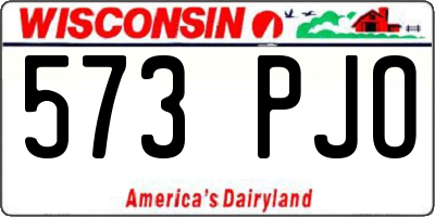 WI license plate 573PJO