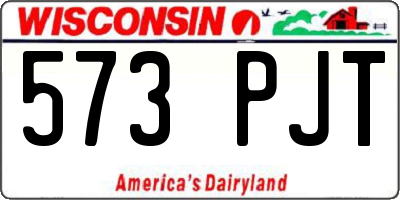 WI license plate 573PJT