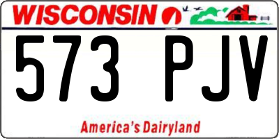 WI license plate 573PJV
