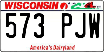 WI license plate 573PJW