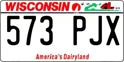 WI license plate 573PJX