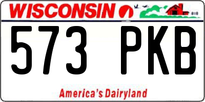 WI license plate 573PKB
