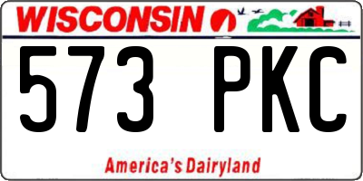 WI license plate 573PKC