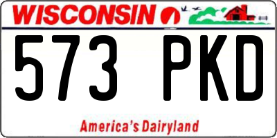 WI license plate 573PKD
