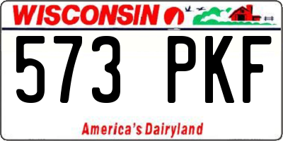 WI license plate 573PKF