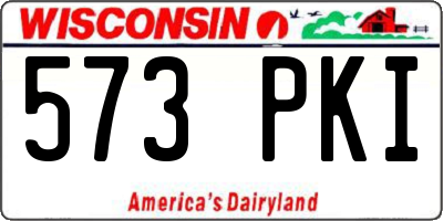 WI license plate 573PKI