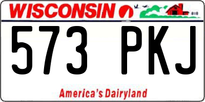 WI license plate 573PKJ