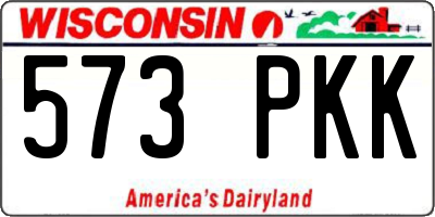 WI license plate 573PKK