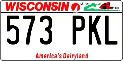 WI license plate 573PKL