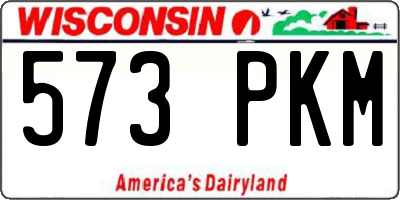 WI license plate 573PKM