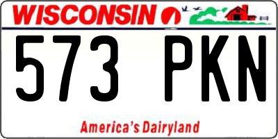 WI license plate 573PKN