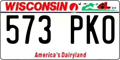 WI license plate 573PKO