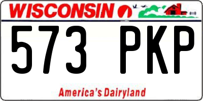 WI license plate 573PKP