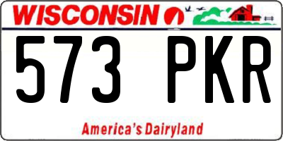 WI license plate 573PKR