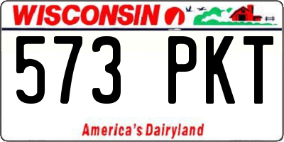 WI license plate 573PKT
