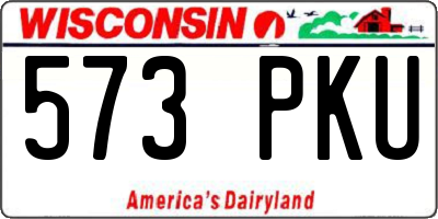 WI license plate 573PKU