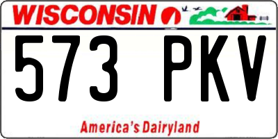 WI license plate 573PKV