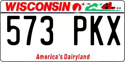 WI license plate 573PKX