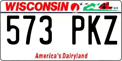 WI license plate 573PKZ