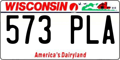 WI license plate 573PLA