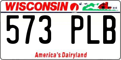 WI license plate 573PLB