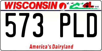 WI license plate 573PLD