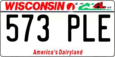 WI license plate 573PLE