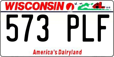 WI license plate 573PLF