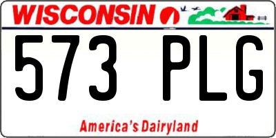 WI license plate 573PLG