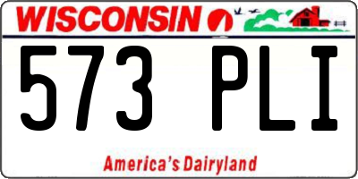 WI license plate 573PLI