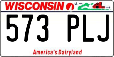 WI license plate 573PLJ