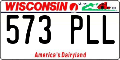 WI license plate 573PLL