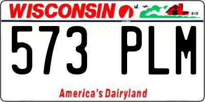 WI license plate 573PLM