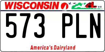 WI license plate 573PLN