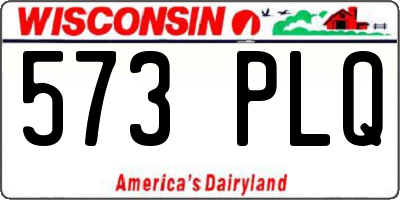 WI license plate 573PLQ