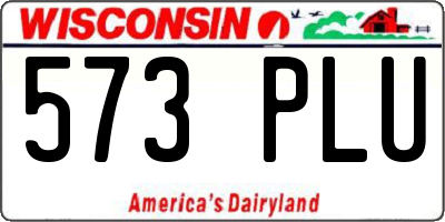 WI license plate 573PLU