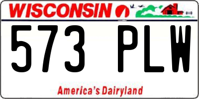 WI license plate 573PLW